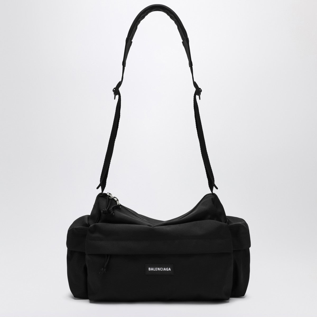 Balenciaga Small black nylon travel bag